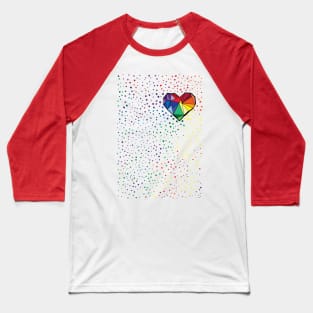 Colorful geometric heart Baseball T-Shirt